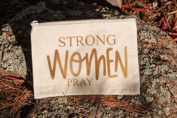 Strong Women Pray Canvas Bag