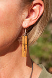 Simple Word Rectangle Earrings