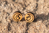 Mountain Round Stud Earrings