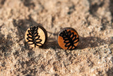 Mountain Round Stud Earrings