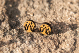 Mountain Round Stud Earrings